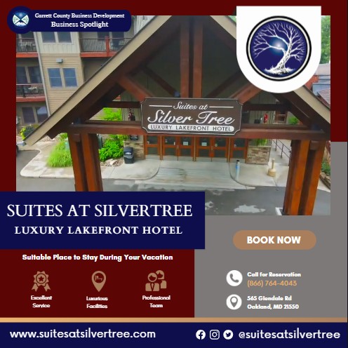 Todays Business Spotlight 🏤 is on Suites at Silvertree!
Visit them at www.suitesatsilvertree.com or Suites at Silver Tree 
Follow us to see more daily Garrett County Business Spotlights!
If you are interested in having your business featured contact Connor Norman at cnorman@garrettcountymd.gov. #BusinessDevelopment  #garrettcountymd 